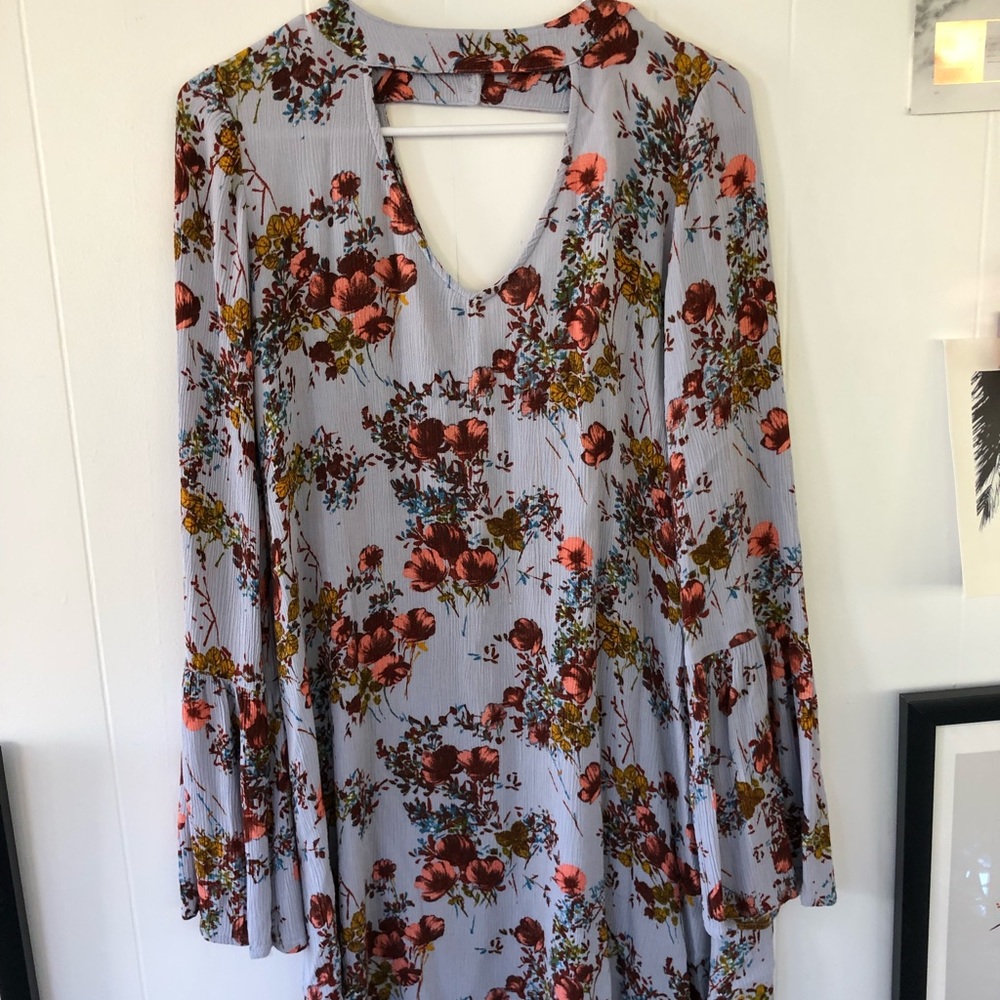 Bell Sleeve Floral Dress